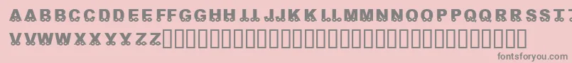 KrOnTheGo Font – Gray Fonts on Pink Background