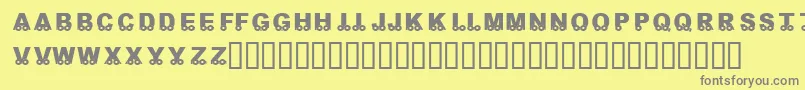 KrOnTheGo Font – Gray Fonts on Yellow Background