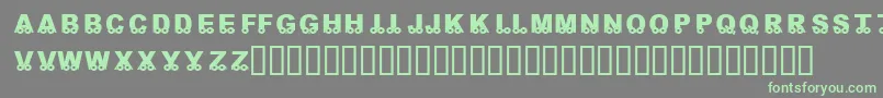 KrOnTheGo Font – Green Fonts on Gray Background