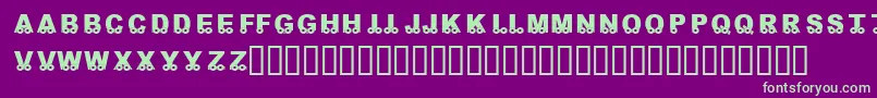 KrOnTheGo Font – Green Fonts on Purple Background