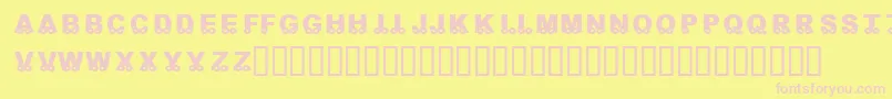 KrOnTheGo Font – Pink Fonts on Yellow Background