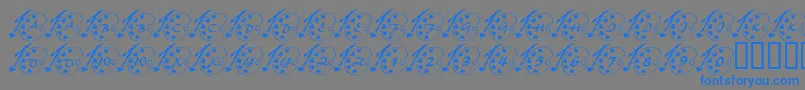 LcrLuvToPaint Font – Blue Fonts on Gray Background