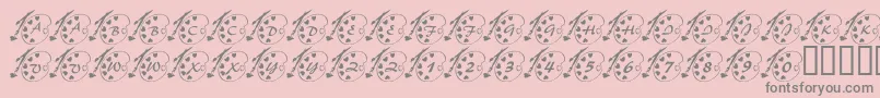 LcrLuvToPaint Font – Gray Fonts on Pink Background