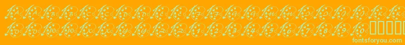 LcrLuvToPaint Font – Green Fonts on Orange Background