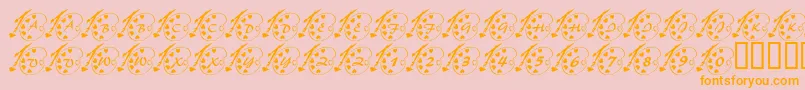 LcrLuvToPaint Font – Orange Fonts on Pink Background