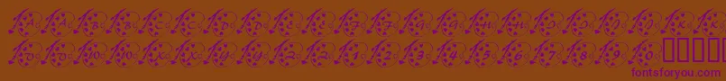 LcrLuvToPaint Font – Purple Fonts on Brown Background