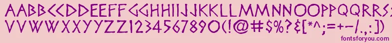 Disney Font – Purple Fonts on Pink Background