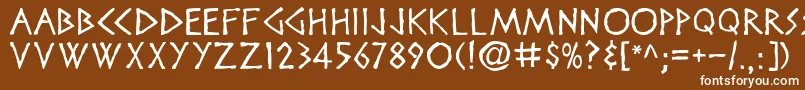 Disney-fontti – valkoiset fontit ruskealla taustalla