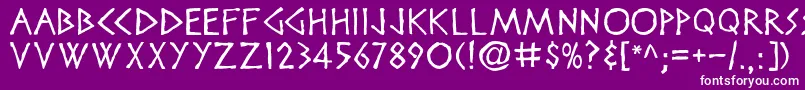 Disney Font – White Fonts on Purple Background