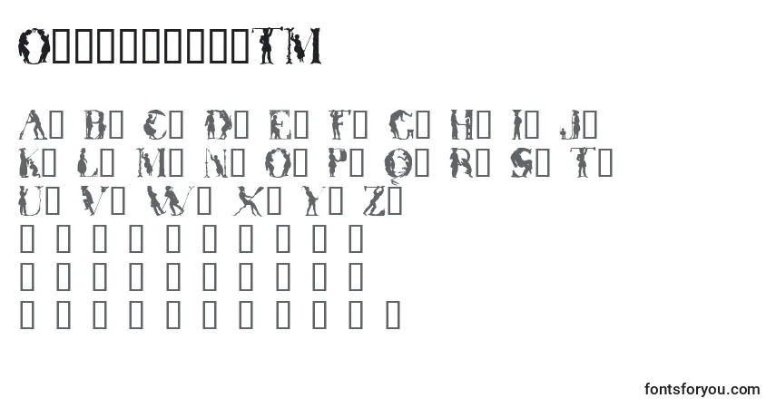 Schriftart OtherworldTM – Alphabet, Zahlen, spezielle Symbole