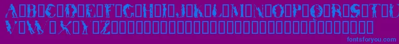 OtherworldTM Font – Blue Fonts on Purple Background