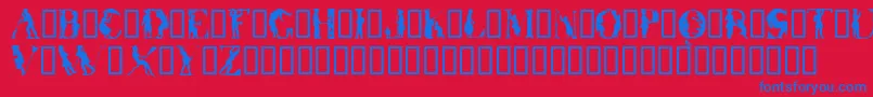 fuente OtherworldTM – Fuentes Azules Sobre Fondo Rojo