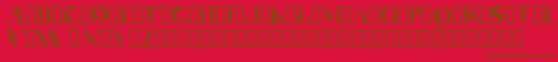 OtherworldTM Font – Brown Fonts on Red Background
