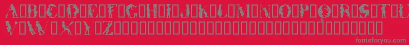 OtherworldTM Font – Gray Fonts on Red Background