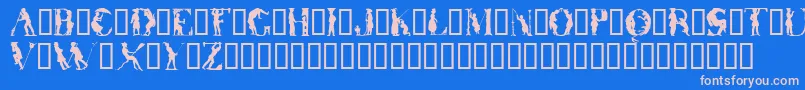 OtherworldTM Font – Pink Fonts on Blue Background