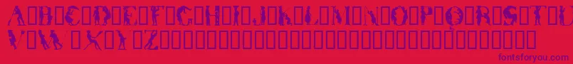 OtherworldTM Font – Purple Fonts on Red Background