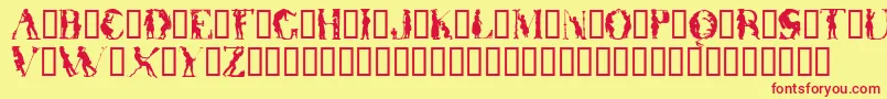 OtherworldTM Font – Red Fonts on Yellow Background