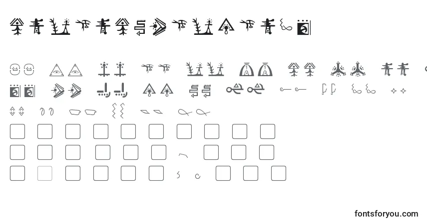 A fonte GiediGoldenDisk – alfabeto, números, caracteres especiais