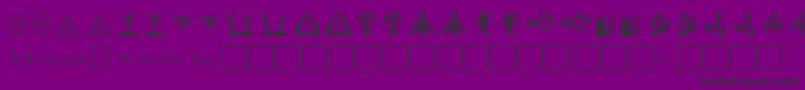 GiediGoldenDisk-fontti – mustat fontit violetilla taustalla