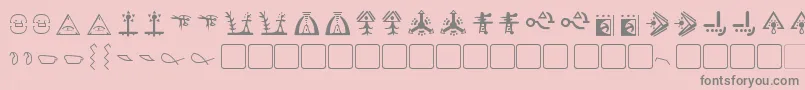 Шрифт GiediGoldenDisk – серые шрифты на розовом фоне