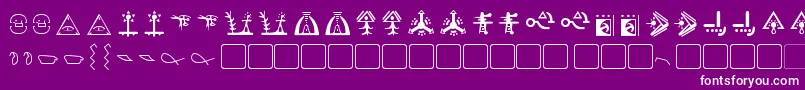 Шрифт GiediGoldenDisk – белые шрифты на фиолетовом фоне