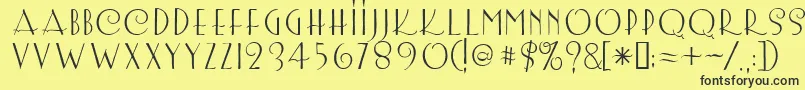 Lemonchicken-fontti – mustat fontit keltaisella taustalla