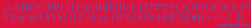 Lemonchicken Font – Blue Fonts on Red Background