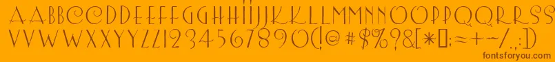 Lemonchicken Font – Brown Fonts on Orange Background