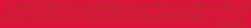 Lemonchicken Font – Brown Fonts on Red Background