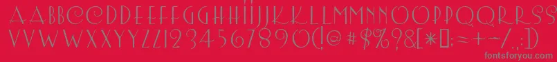 Lemonchicken-Schriftart – Graue Schriften auf rotem Hintergrund