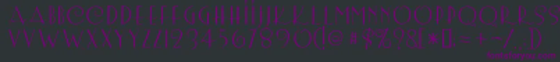 Шрифт Lemonchicken – фиолетовые шрифты на чёрном фоне