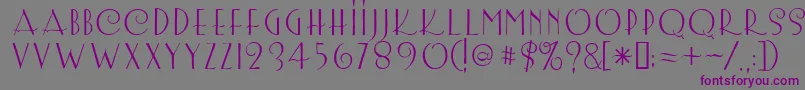 Шрифт Lemonchicken – фиолетовые шрифты на сером фоне