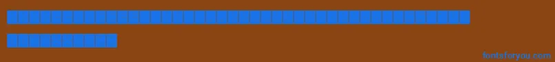 Police Orthogon – polices bleues sur fond brun