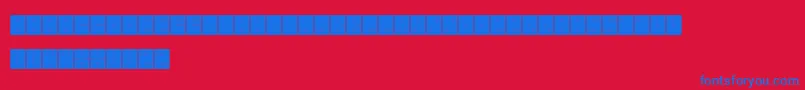 Шрифт Orthogon – синие шрифты на красном фоне
