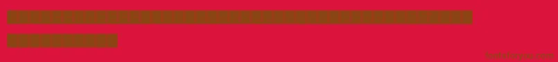 Fonte Orthogon – fontes marrons em um fundo vermelho