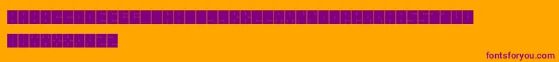 Orthogon Font – Purple Fonts on Orange Background