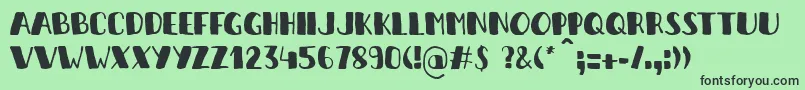 ItSAPenaltyKick Font – Black Fonts on Green Background