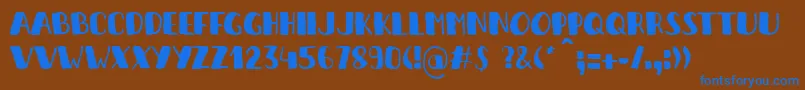 ItSAPenaltyKick Font – Blue Fonts on Brown Background