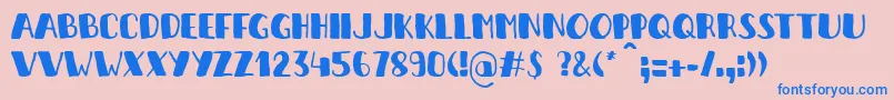 ItSAPenaltyKick Font – Blue Fonts on Pink Background