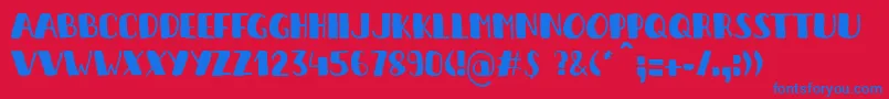 ItSAPenaltyKick Font – Blue Fonts on Red Background