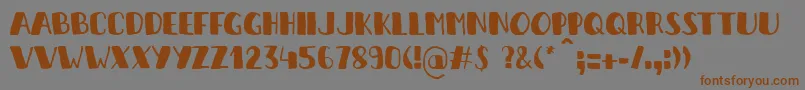 ItSAPenaltyKick Font – Brown Fonts on Gray Background