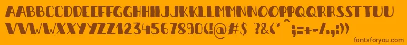 ItSAPenaltyKick Font – Brown Fonts on Orange Background
