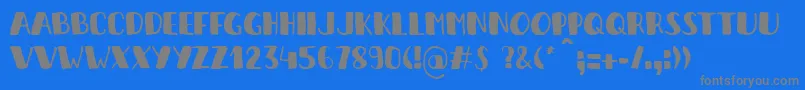 ItSAPenaltyKick Font – Gray Fonts on Blue Background