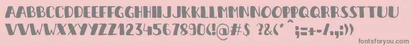 ItSAPenaltyKick Font – Gray Fonts on Pink Background