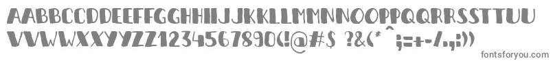 フォントItSAPenaltyKick – 白い背景に灰色の文字