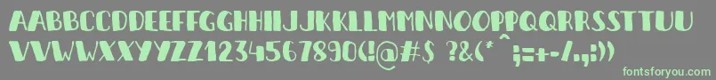 ItSAPenaltyKick Font – Green Fonts on Gray Background