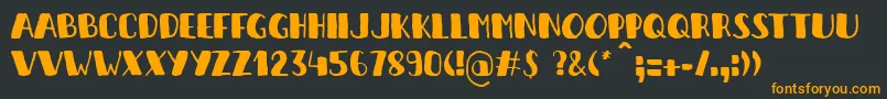 ItSAPenaltyKick Font – Orange Fonts on Black Background