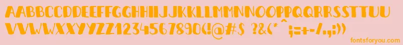 ItSAPenaltyKick Font – Orange Fonts on Pink Background