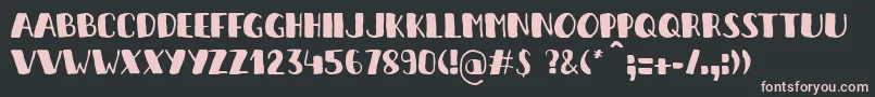 ItSAPenaltyKick Font – Pink Fonts on Black Background