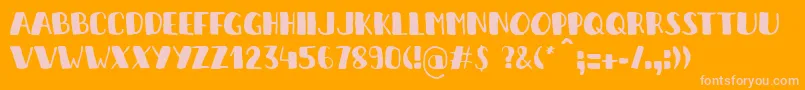 ItSAPenaltyKick Font – Pink Fonts on Orange Background